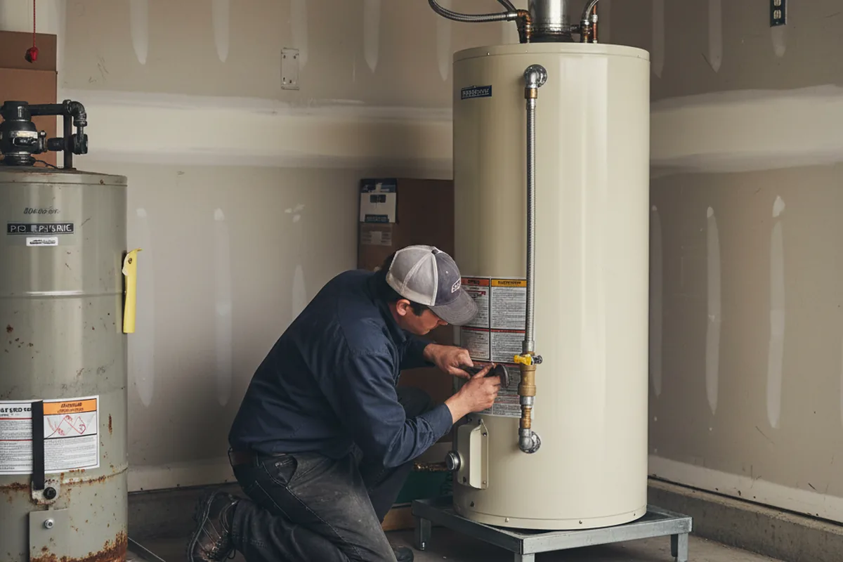 Water heater and shutoff valve replacement in Sarepta